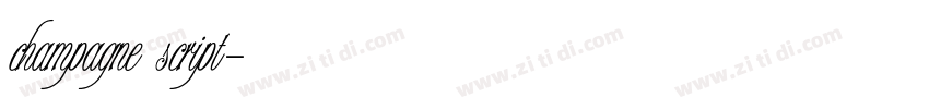 champagne script字体转换